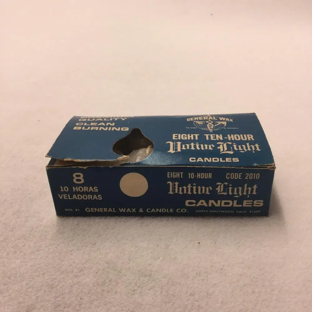 General Wax White 10-Hour Votive Candles Small Unscented Set Of 8 Box Candle Co